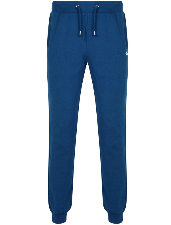 Maynard Cuffed Joggers in Teal Blue - Le Shark