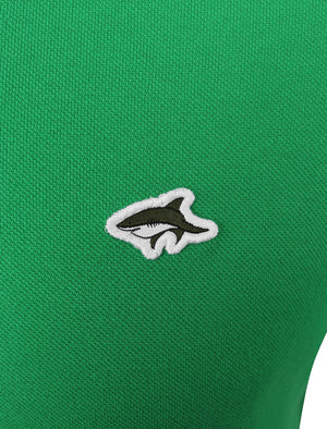 Midhurst Tipped Cotton Pique Polo Shirt In Jelly Bean Green - Le Shark