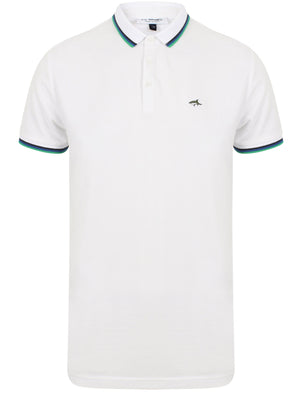 Milligan Cotton Pique Polo Shirt In Bright White - Le Shark