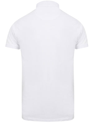 Mostyn Basic Cotton Pique Polo Shirt In Bright White - Le Shark