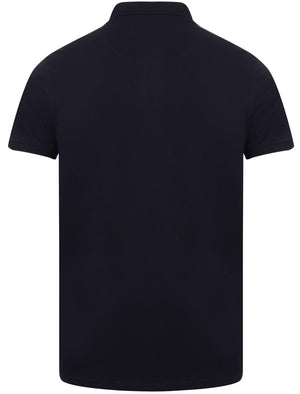 Mostyn Basic Cotton Pique Polo Shirt In Sky Captain Navy - Le Shark