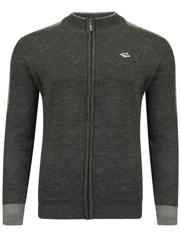Le Shark Pantani charcoal zip up cardigan