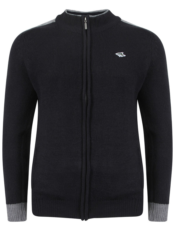 Le Shark Pantani navy blue zip up cardigan