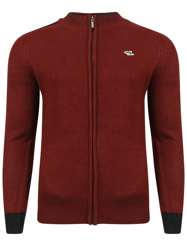 Le Shark Pantani red zip up cardigan