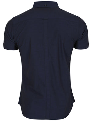 Petrino Jacquard Shirt in Indigo - Le Shark