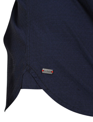 Petrino Jacquard Shirt in Indigo - Le Shark