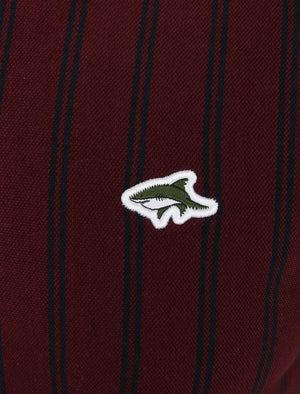 Phillips Pinstripe Cotton Pique T-Shirt In Port Royale - Le Shark