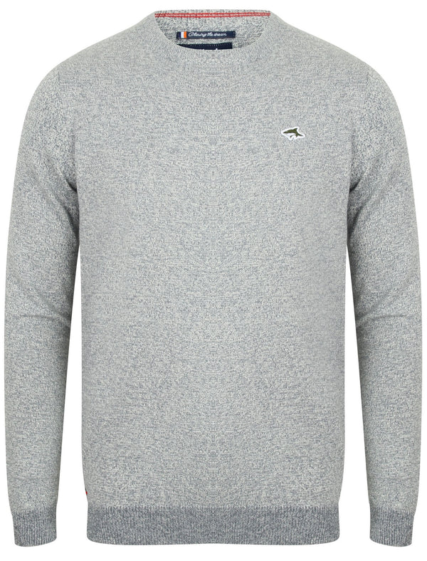 Sand Piper Cotton Knit Twist Jumper in Dusty Blue - Le Shark