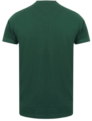 Stanley Basic Cotton V Neck T-Shirt In Rain Forest Green - Le Shark
