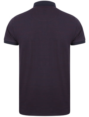 Station Polka Dot Jacquard Polo Shirt In Paprika - Le Shark