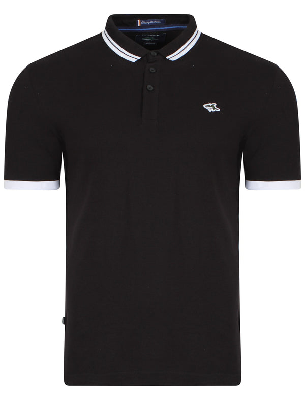 Stibbington Polo Shirt in Black - Le Shark