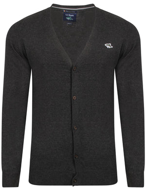 Tellahasse Button Through Cardigan in Charcoal - Le Shark