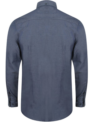 Tobruk Long Sleeve Cotton Twill Shirt in Dress Blues - Le Shark
