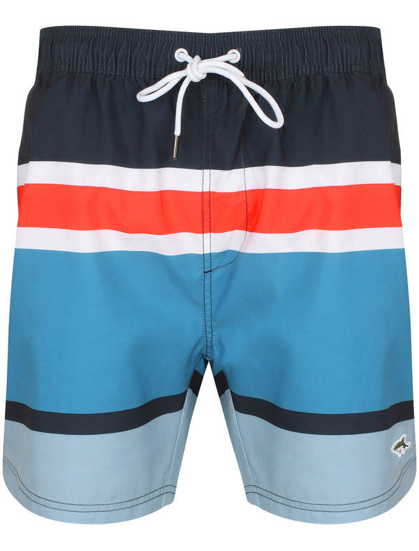 Volos Colour Block Swim Shorts In Blue Ester - Le Shark