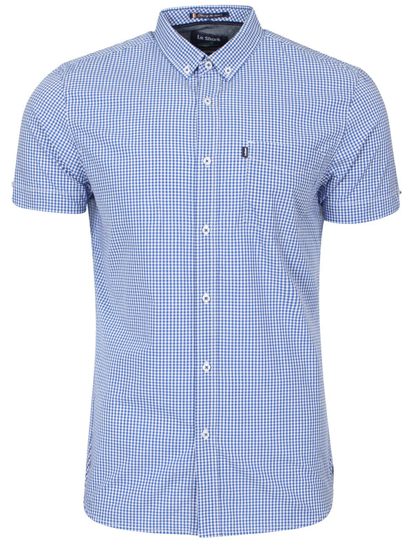 Westfield Gingham Shirt in Blue - Le Shark