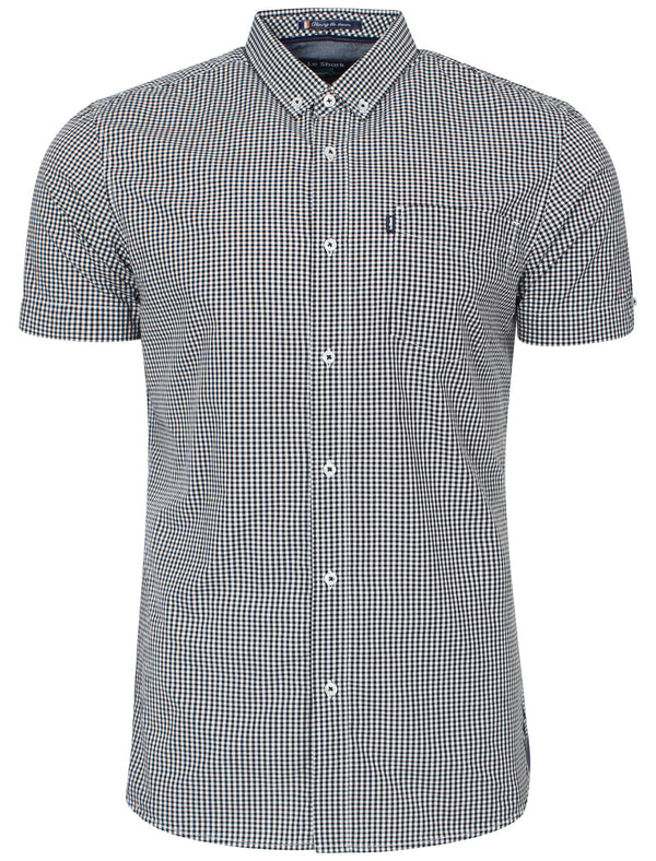 Westfield Gingham Shirt in Navy - Le Shark