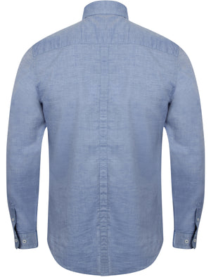 Wilder Long Sleeve Cotton Shirt in Blue - Le Shark