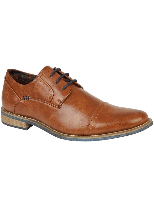 Senator Lace Up Derby Shoes in Brandy Brown