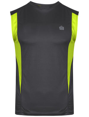Mens Shawn Sportswear Vest Top in Grey / Lime - Admiral