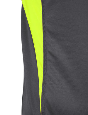 Mens Shawn Sportswear Vest Top in Grey / Lime - Admiral