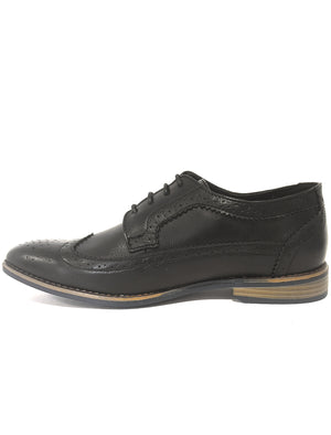 Mens Alric Lace Up Brogues in Black