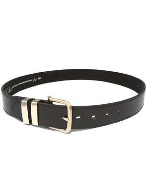 Mens Blake Leather Belt in Black