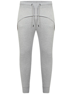 Mens Patrick Curved Panel Cuffed Joggers in Light Grey