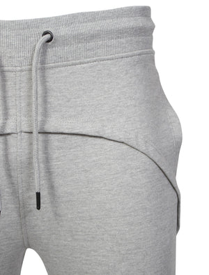 Mens Patrick Curved Panel Cuffed Joggers in Light Grey