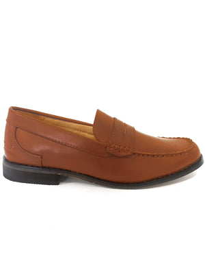 Mens Brice Penny Loafers in Mid Tan