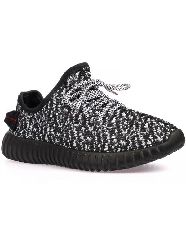 Mens Chase Lace Up Style Running Trainers in Black / White