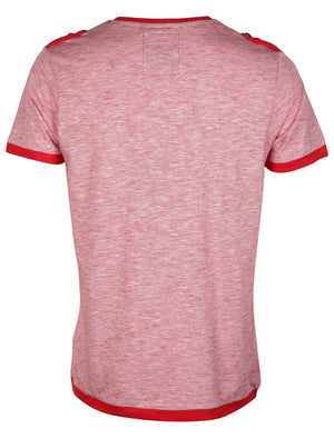Dissident Zoo4 Cotton V Neck t-shirt in Tango Red