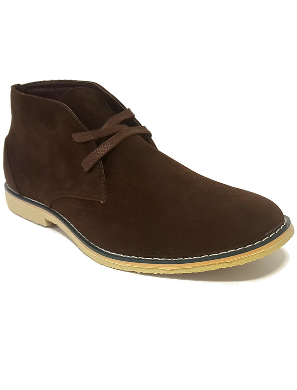 Mens Francisco Suedette Desert Boots in Brown