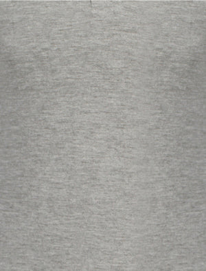 Lake Nevada Long Sleeve Polo Shirt in Light Grey Marl - Tokyo Laundry