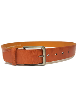 Mens Max Leather Belt in Tan