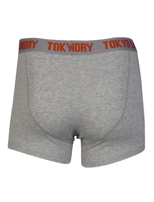 Motley Sports Boxer Shorts Set in Light Grey Marl / Marble Blue -  Tokyo Laundry