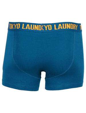 Motley Sports Boxer Shorts Set in Light Grey Marl / Marble Blue -  Tokyo Laundry