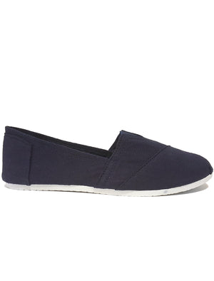 Mens Quincy Slip On Canvas Espadrilles in Navy