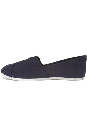 Mens Quincy Slip On Canvas Espadrilles in Navy