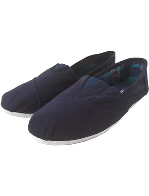 Mens Quincy Slip On Canvas Espadrilles in Navy