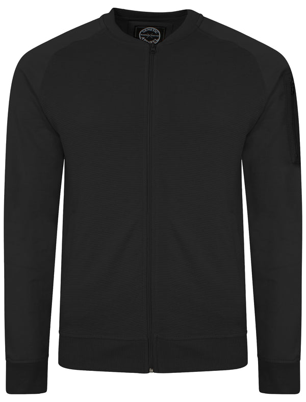 Mens Hugo Qutory Bomber Jacket with Pocket Sleeve in Black