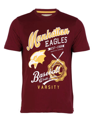South Shore Baseball Crew Neck T-shirt in red
