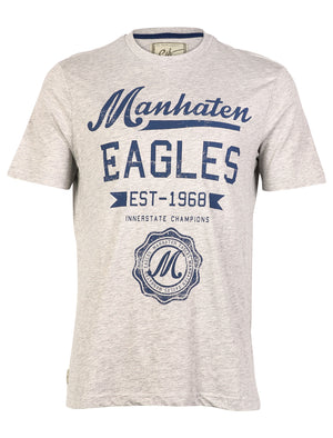 South Shore Manhattan Eagles Cotton T-shirt in grey