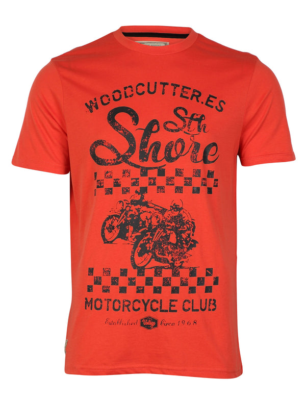 South Shore Woodcutter Printed T-shirt in Paprika
