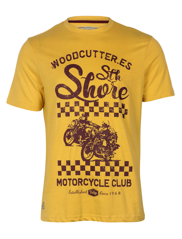 South Shore Woodcutter Printed T-shirt in yellow