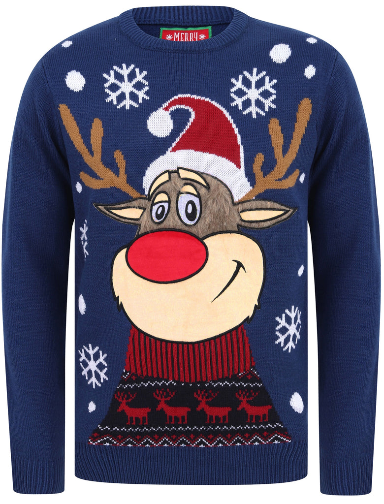 Next V-NECK JUMPER - Trui - navy blue/blauw