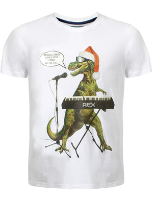 Merry Christmas Jingle Rex white festive Xmas t-shirt