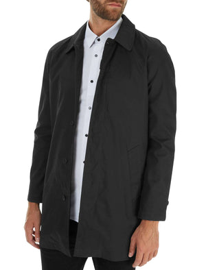 Peter Lightweight Mac Trench Coat in Black