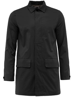 Stuart Mac Trench Coat with Pockets In Black