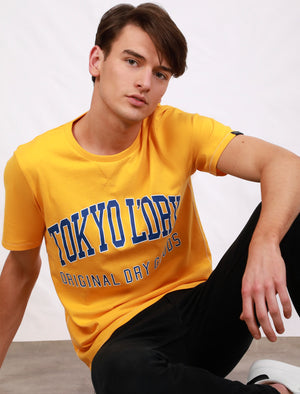 Rookie Crew Neck Cotton T-Shirt In Citrus Orange - Tokyo Laundry
