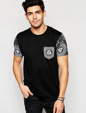 Cooper Illuminati Print Short Sleeve T-Shirt in Black